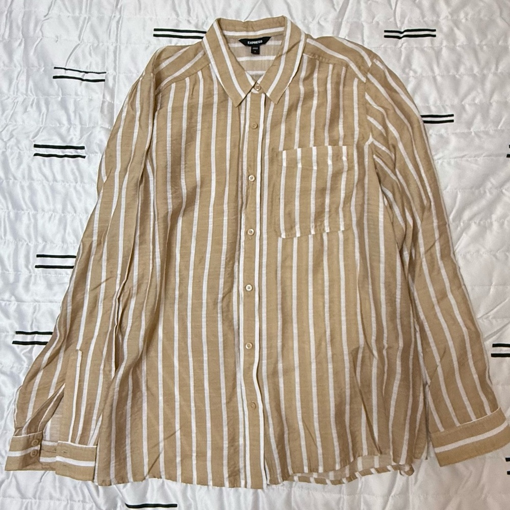 5/$15 Express Striped Portofino Shirt